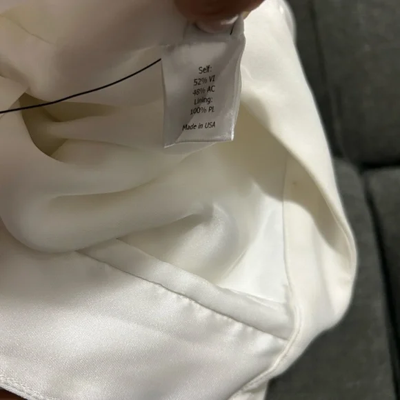 La Ligne White Wide Leg Pants with Black Side Stripes Size 2 - Picture 5 of 5